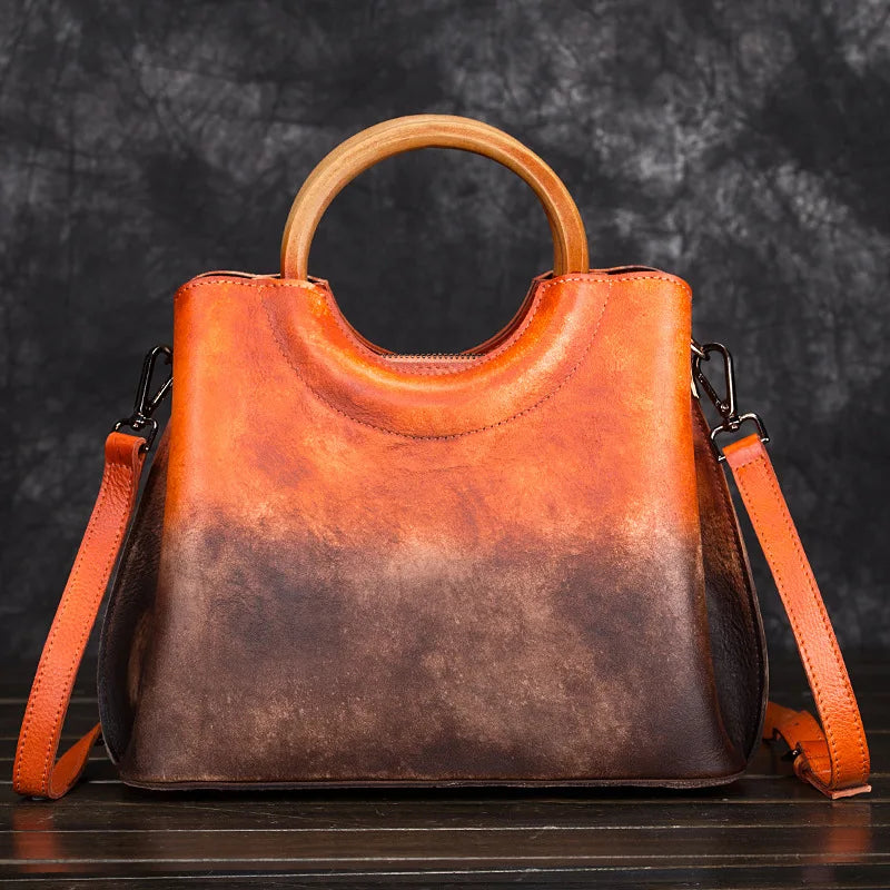 Retro Handmade Genuine Leather Shoulder & Crossbody Bag