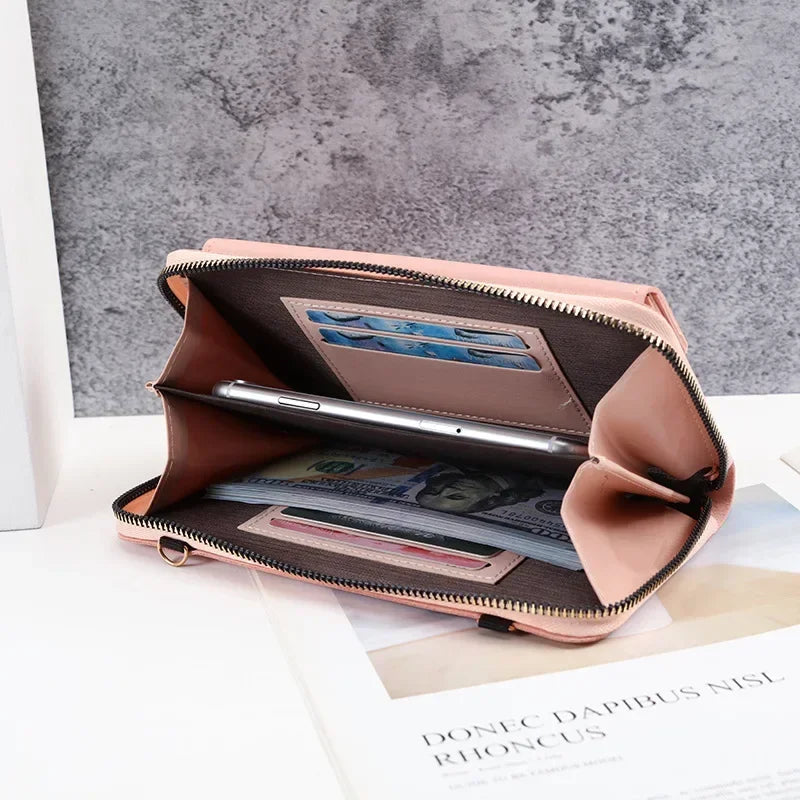 Fashion Phone Pouch Mini Messenger Bag Clutch Wallet Soft Leather Crossbody Bag
