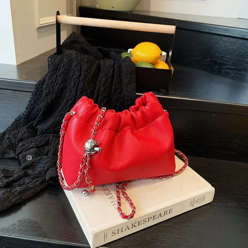 Trendy Retro Minimalist Handbag Leather Crossbody Shoulder Purse