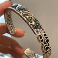 Geometric Graffiti Cuff Bracelet For Women Punk Fashion Jewelry Gift Bracelet