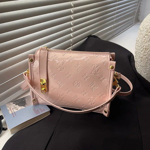 Classic Design Collection Luxury Lacquered Leather Box Handbag