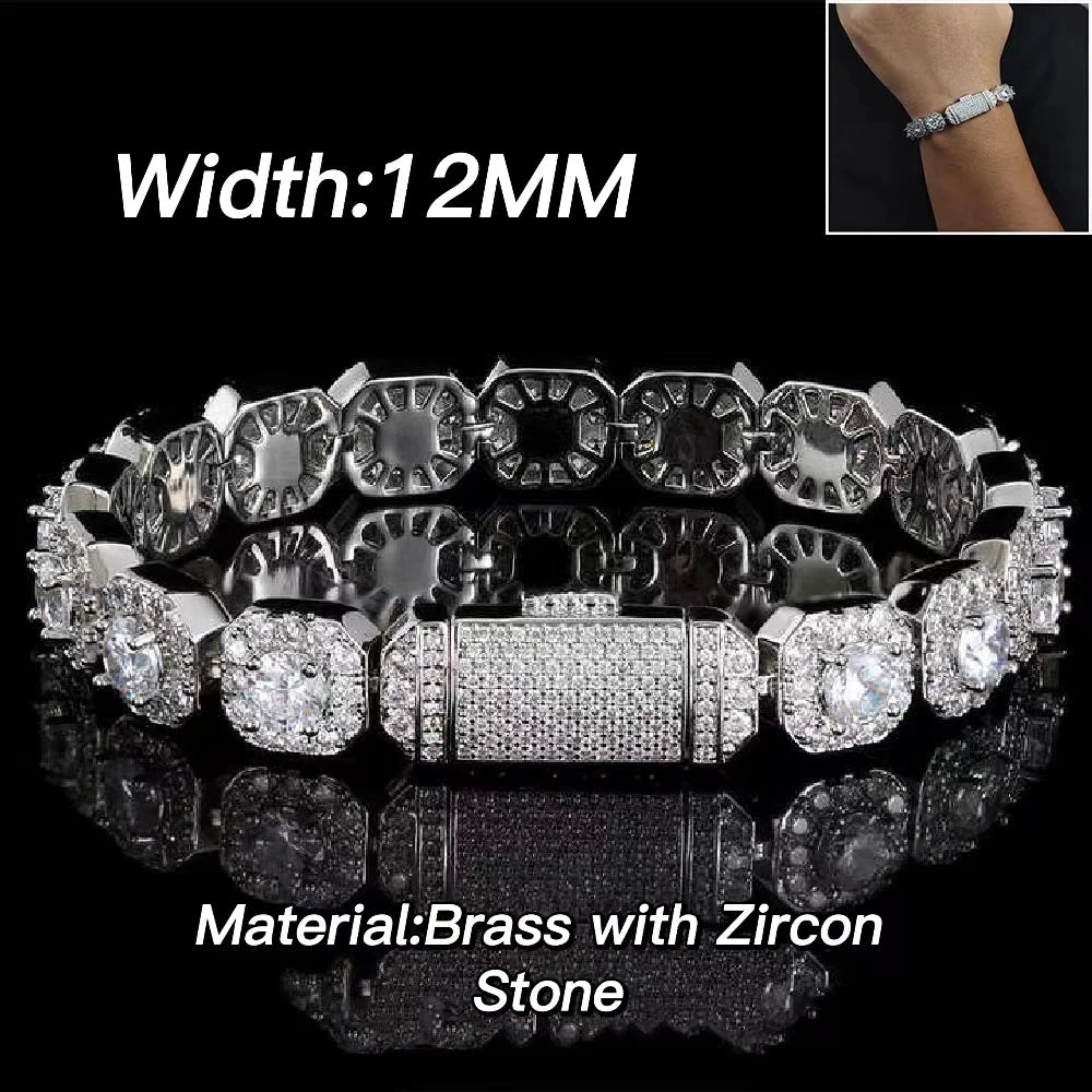 Luxury Bubble Clustered Hip Hop Iced Out Tennis Bracelet