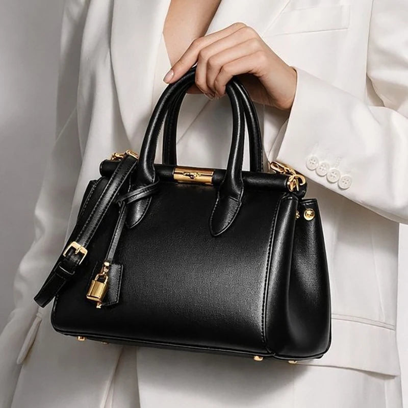 Luxury Leather Handbag Large-capacity Elegant Shoulder Bag