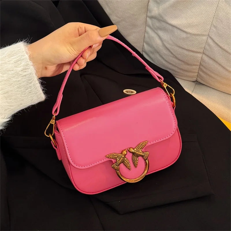 Crossbody Handbag Leather Tote Trendy Design Commuter Bag