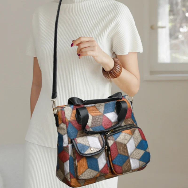 Women's Handbag Shoulder Bag Fashion Purse Vintage Leather Bag Large Capacity