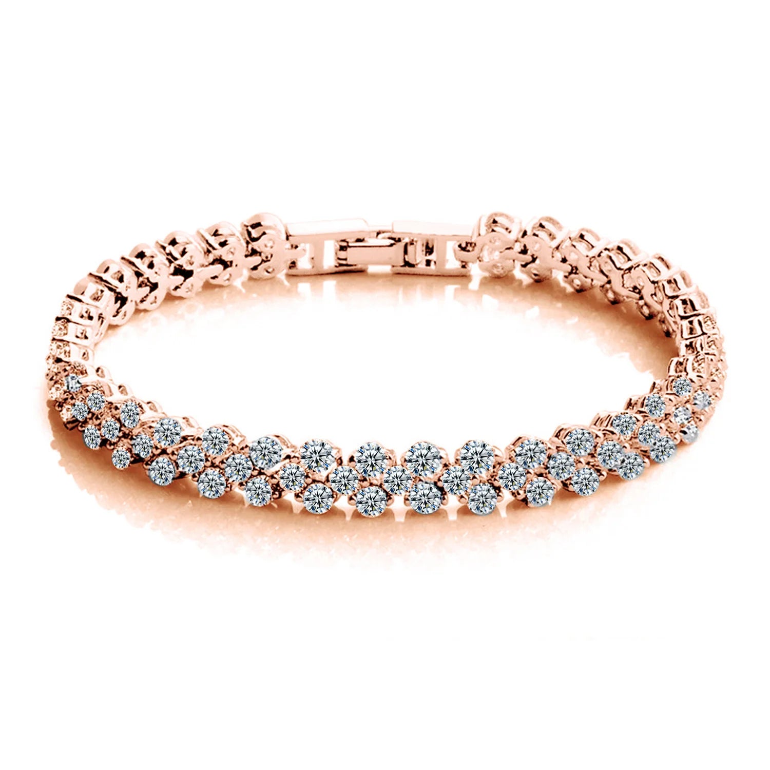 100% 925 Silver Stylish Zircon Fashion Bracelet Jewelry