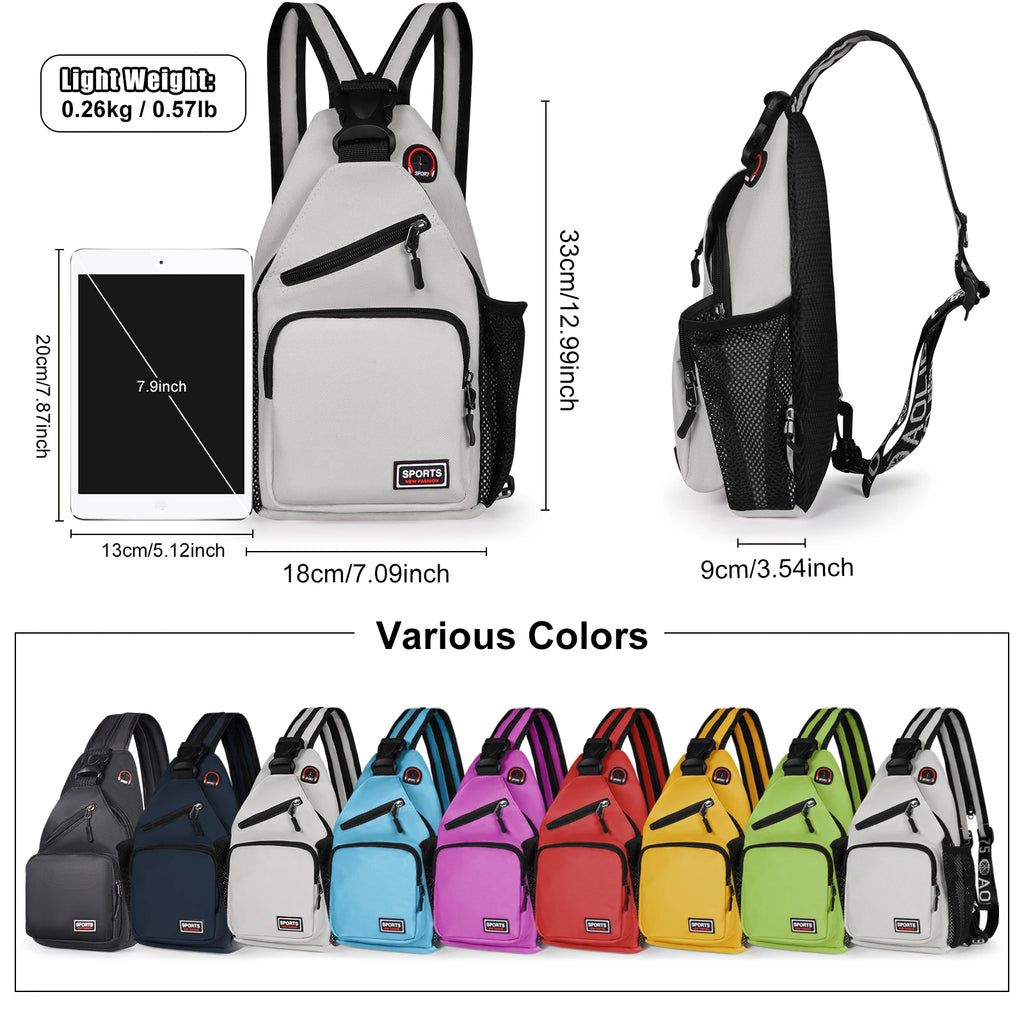Women Chest Bags Adjustable Backpack Single Shoulder Bag With Earphone Hole