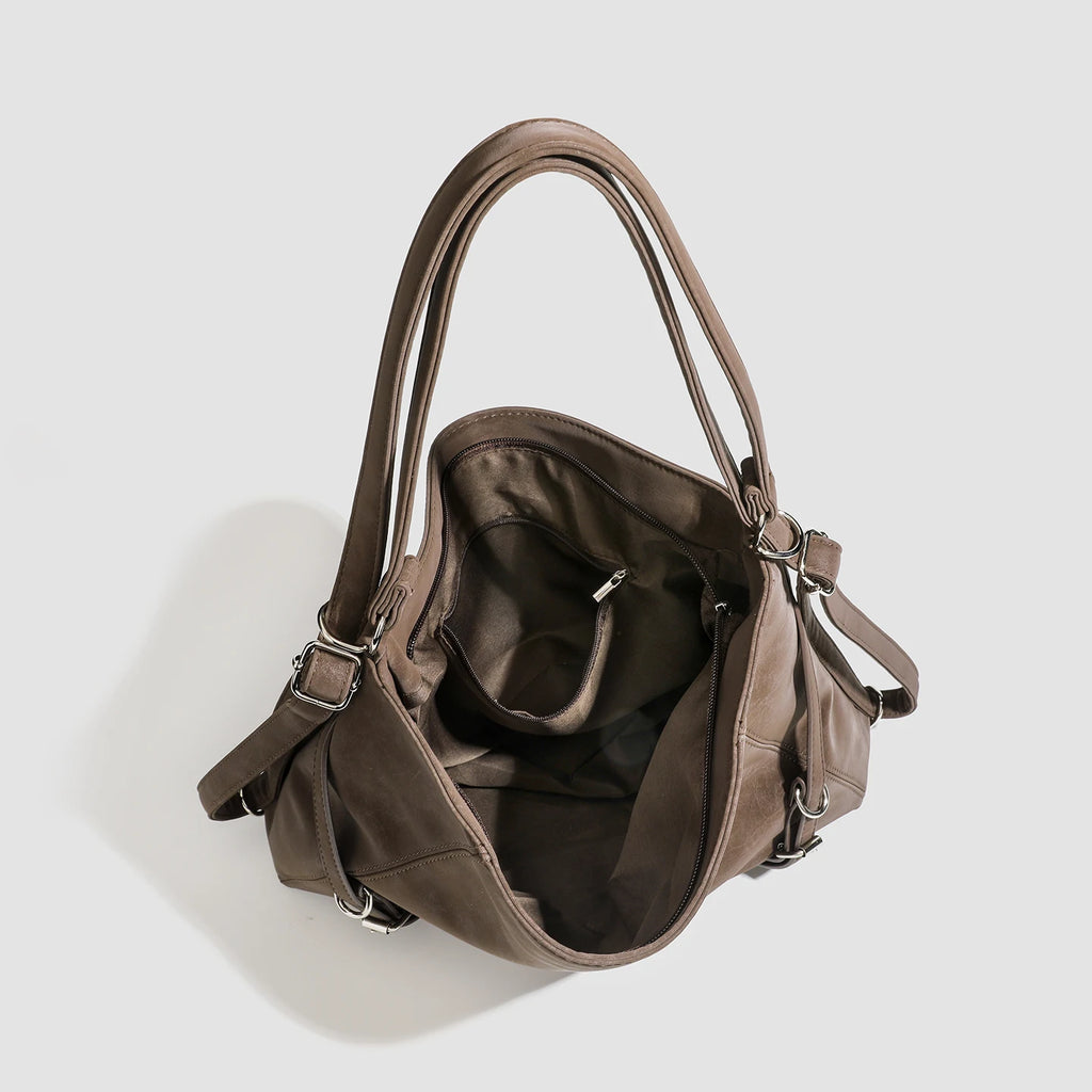 Large-Capacity Multi-Functional PU Leather Crossbody Bag