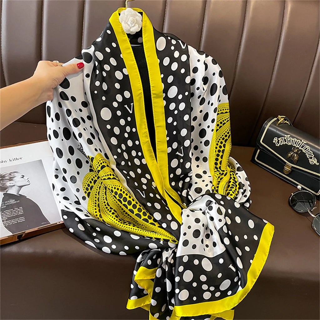 180*90cm Luxury Brand Women Scarf Fashion Print Silk Scarves Summer Shawls Wraps