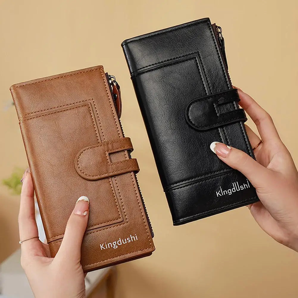 Luxury Fashion PU Leather Long Wallet Women's Slim Clutch