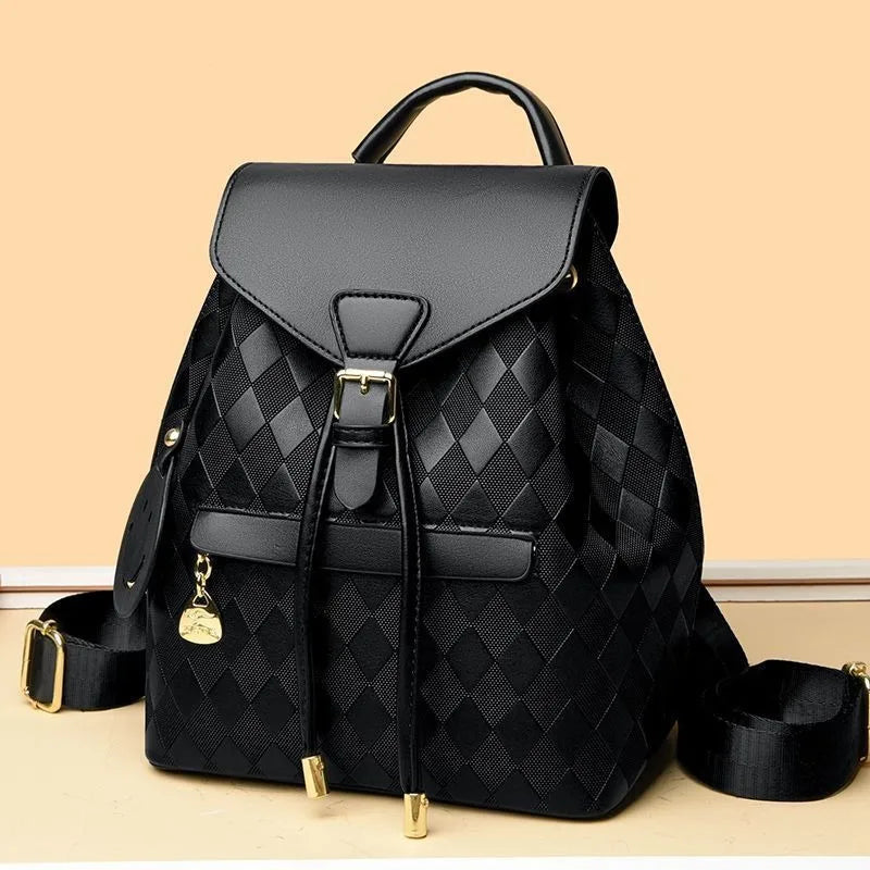 Women Backpack Soft Pu Leather Casual Multifunctional