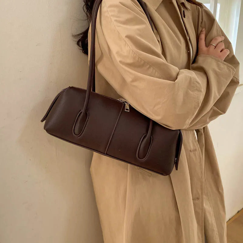 Retro Underarm Shoulder Bags PU Leather Satchel