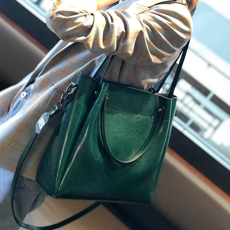 Women's Natural Cow Genuine Leather Handbags