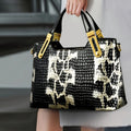 Luxury Fashion Snake Pattern Soft Leather Large Capacity Bag
