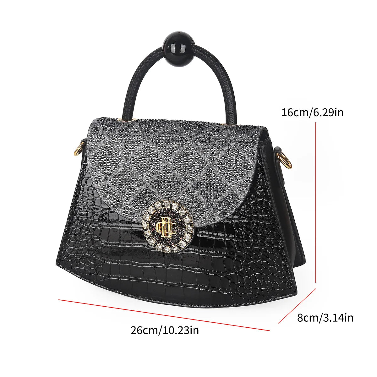 Fashion diamond studded handbag women's bag high-end western-style crossbody bag