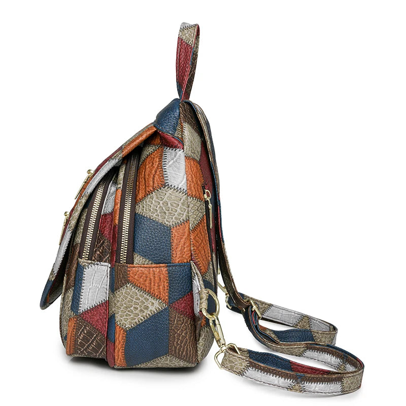 Retro Fashion Chest Bag Multi functional Small Backpack