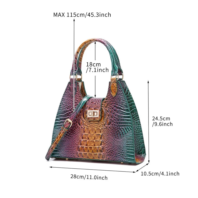 Women Vintage PU Leather Crossbody Handbag Fashion Design Shoulder Messenger Bag