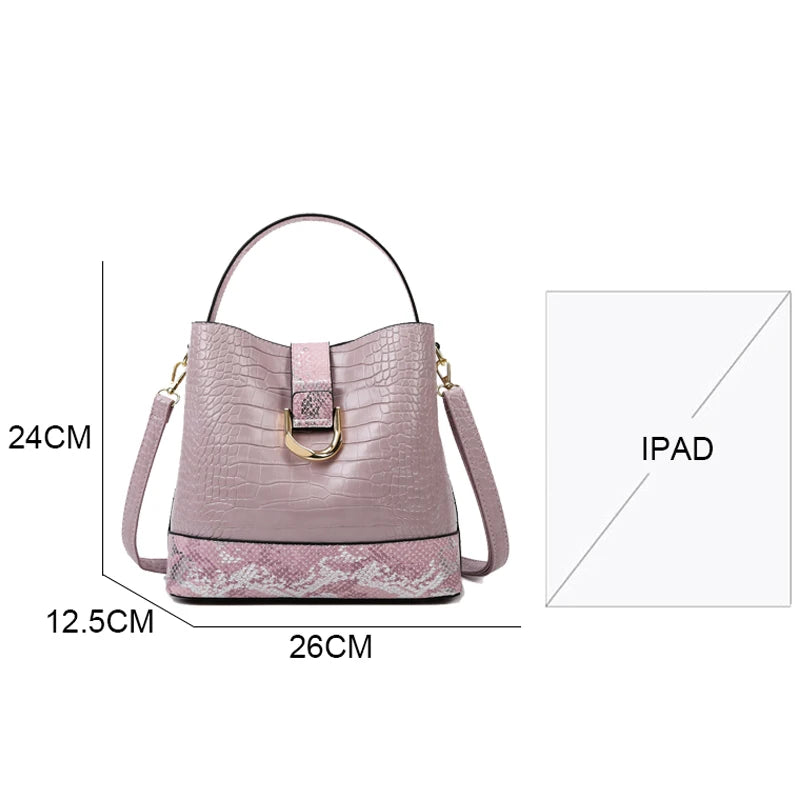 Soft Leather Bags Luxury Design High Quality Crocodile Pattern Bag
