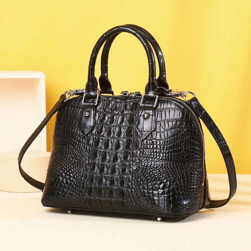 Luxury Handbag Genuine Leather Crocodile Pattern High Quality