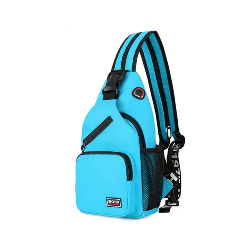 Women Chest Bags Adjustable Backpack Single Shoulder Bag With Earphone Hole