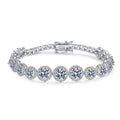 Moissanite Tennis Bracelet S925 Sterling Silver White Gold Plating Jewelry