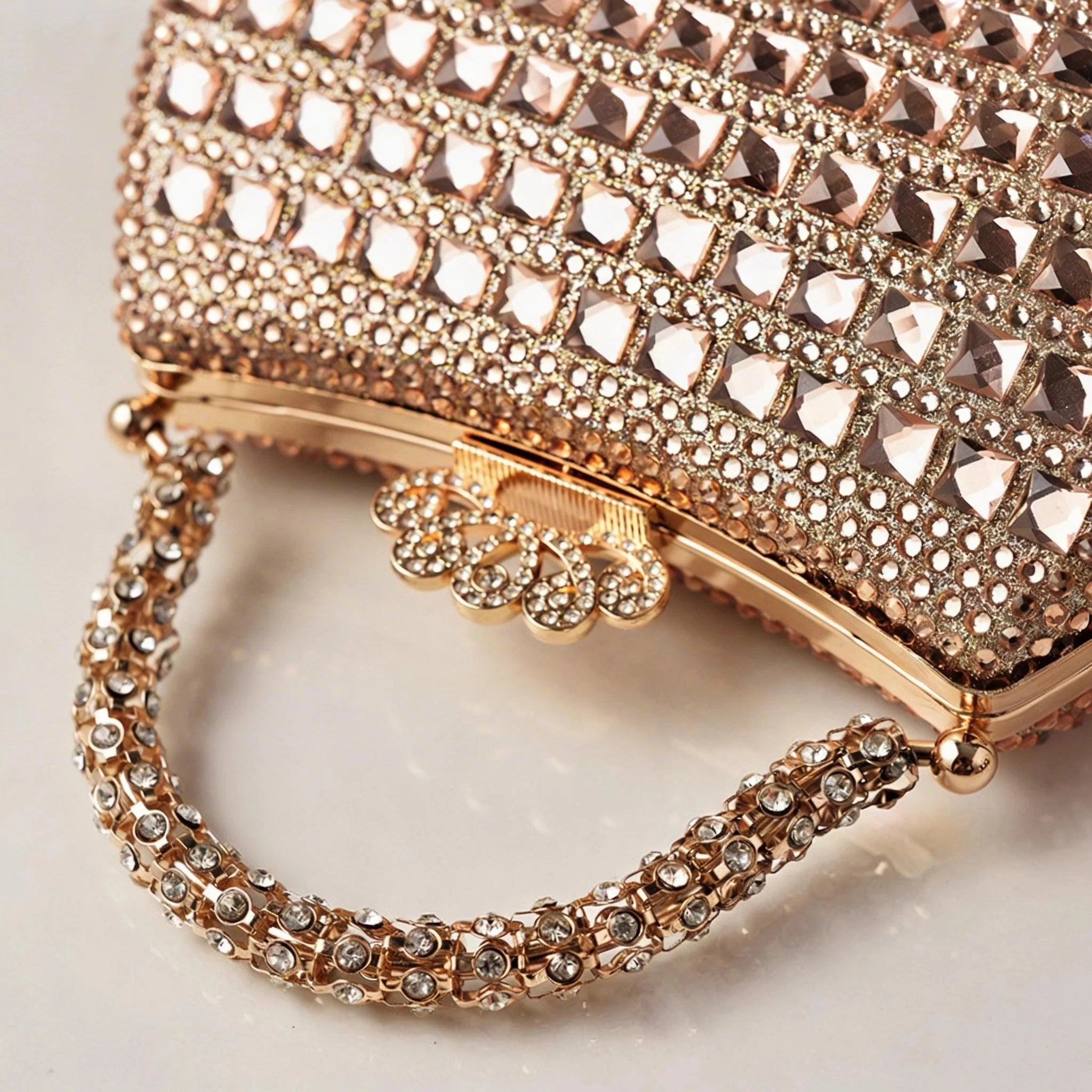 Silver Bag Shine Bling Crown Hasp Diamond Shoulder Bag