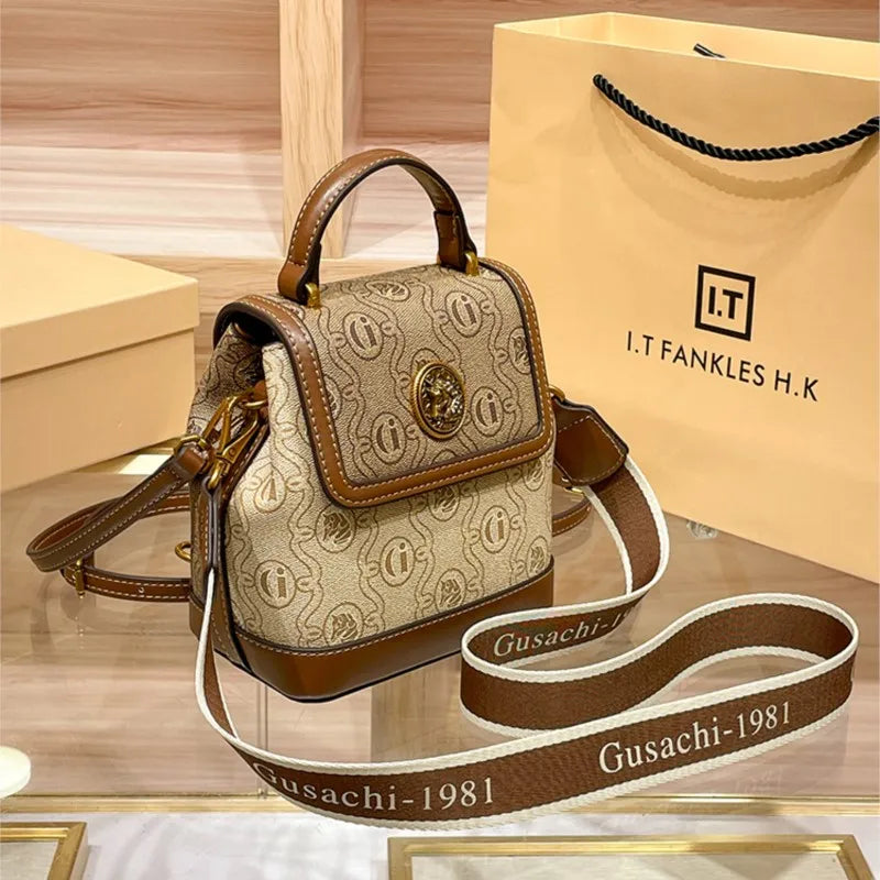 Fashionable High Quality Texture Niche Mini Travel Backpack Bag