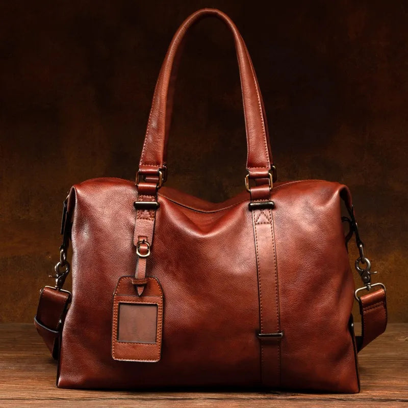 Handmade crossbody bag European and American fashion genuine leather travel bag