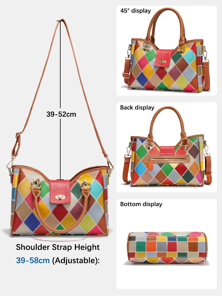 Women's Genuine Leather Luxury Top-Handle Luxury Shoulder Bag