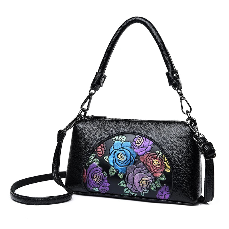 Women's Luxury Leather Top-Handle Bags Design Printing Shoulder Crossbody Bags