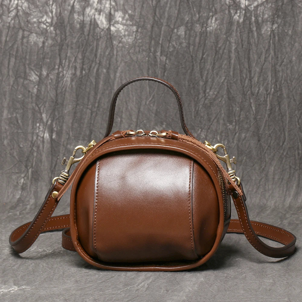 Genuine Leather Women's Crossbody Bag Top Layer Cowhide Exquisite Handbag