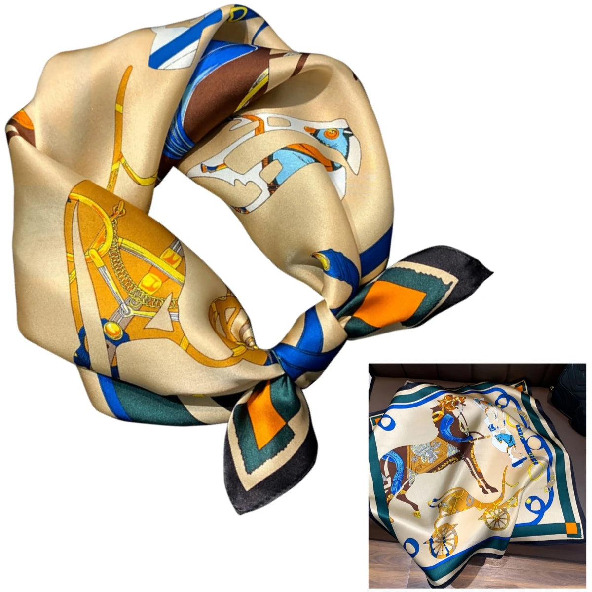Women 100% Mulberry Real Silk Scarf 53cm