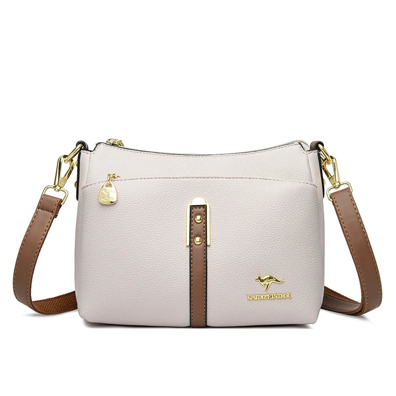 Genuine High Quality Soft Leather Women's Handbag Trendy Design Crossbody Bag