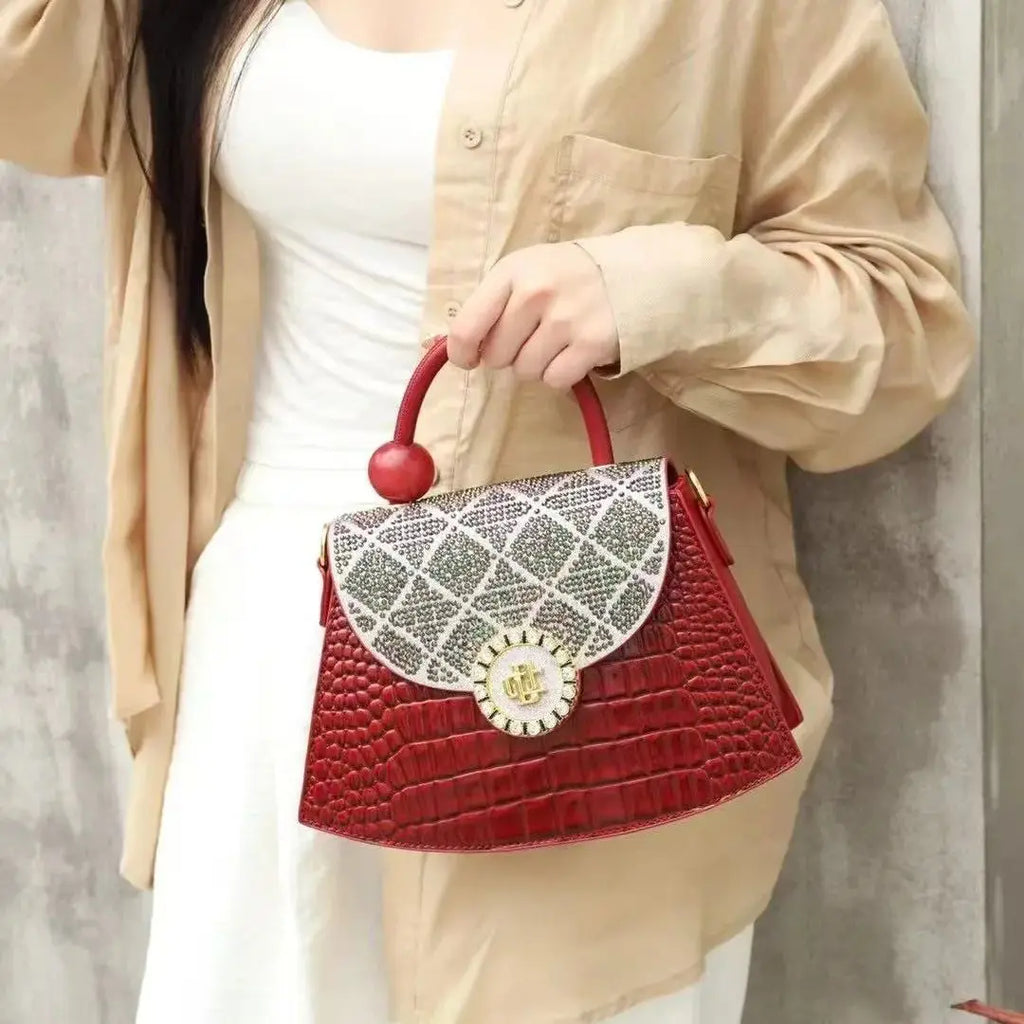 Fashion diamond studded handbag women's bag high-end western-style crossbody bag