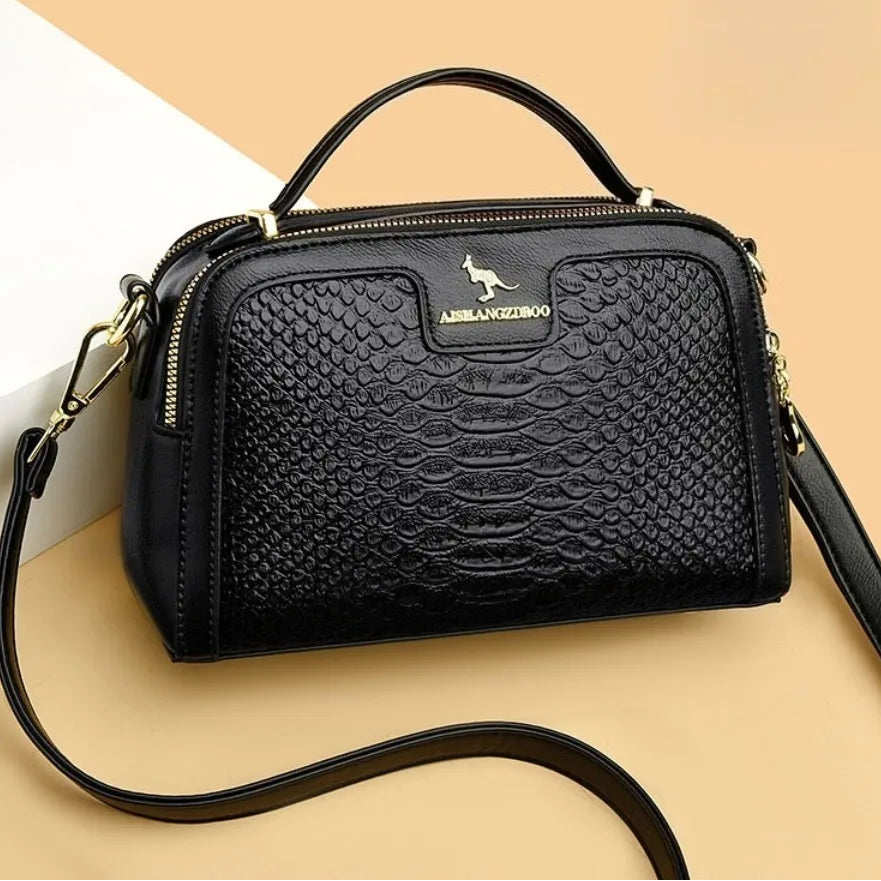 Top Quality Crocodile Pu Leather Crossbody Bags for Women Luxury Design Tote Bag