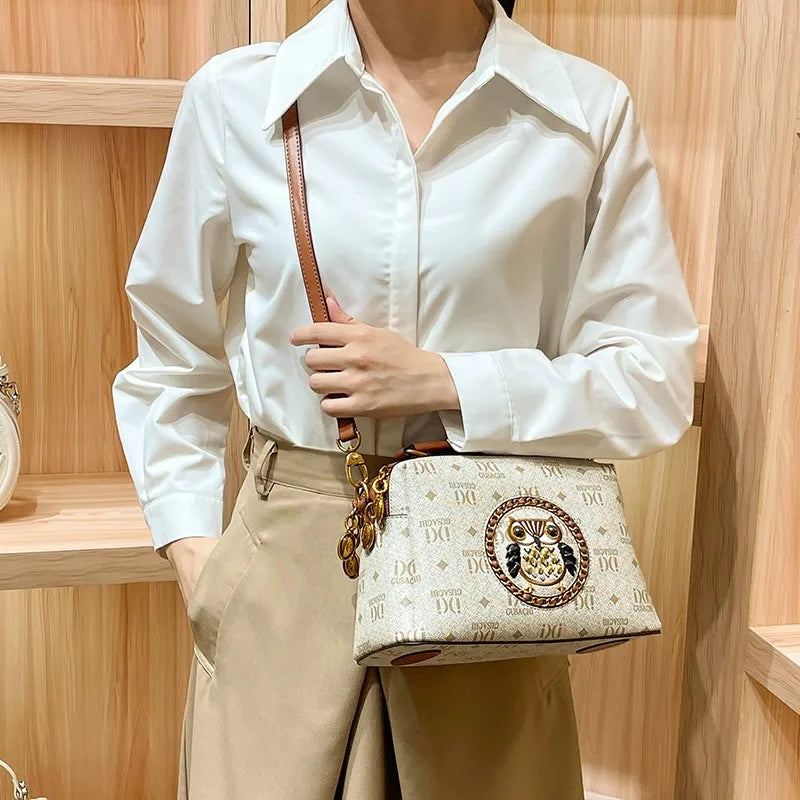 Fashionable Handbag Retro Single Shoulder Crossbody Bag