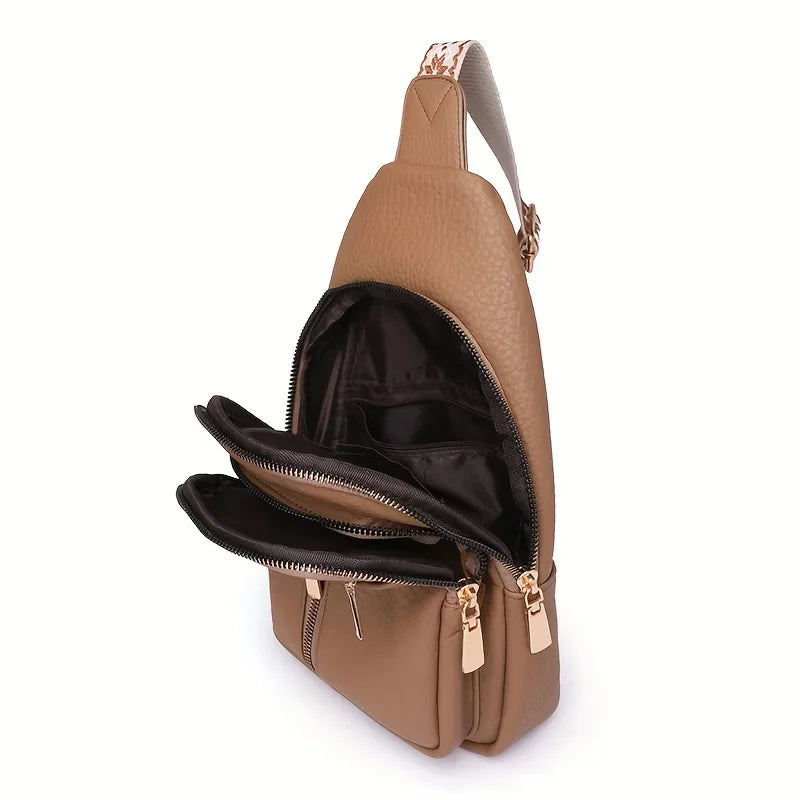 Fashion Women's Bag Leather Casual Chest Bag Versatile Shoulder Bag For Women