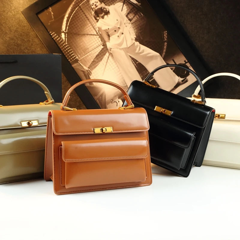 Genuine Leather Women Single-shoulder Crossbody Bag