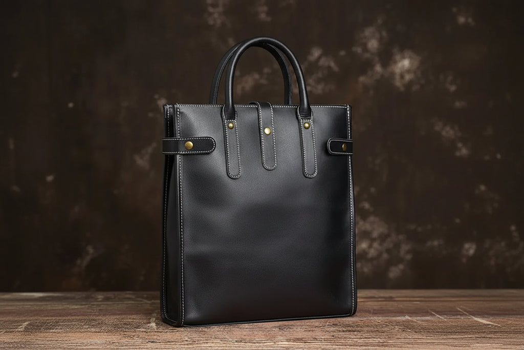Vintage Men's Briefcase Genuine Leather Casual Handbag