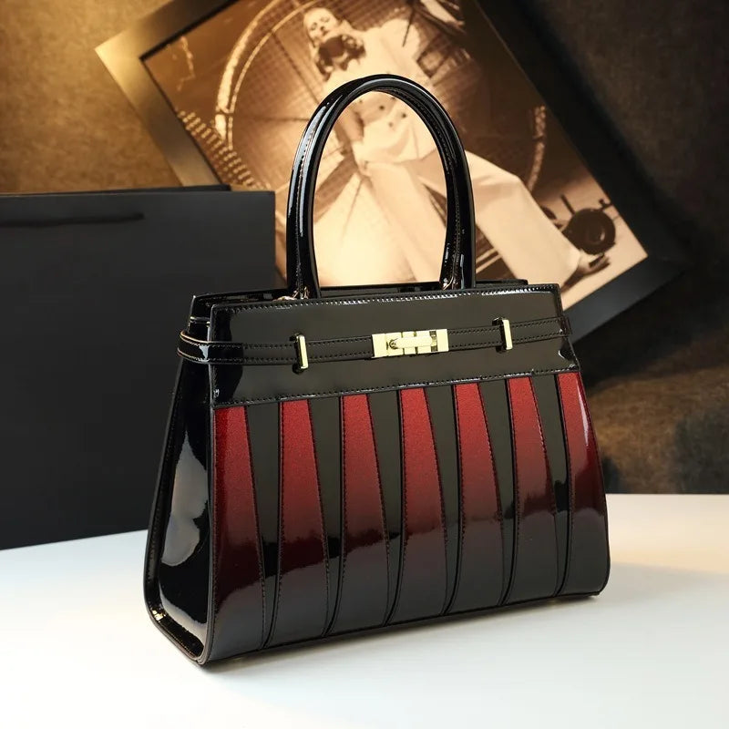 Fashionable color-block high-end single shoulder crossbody bag