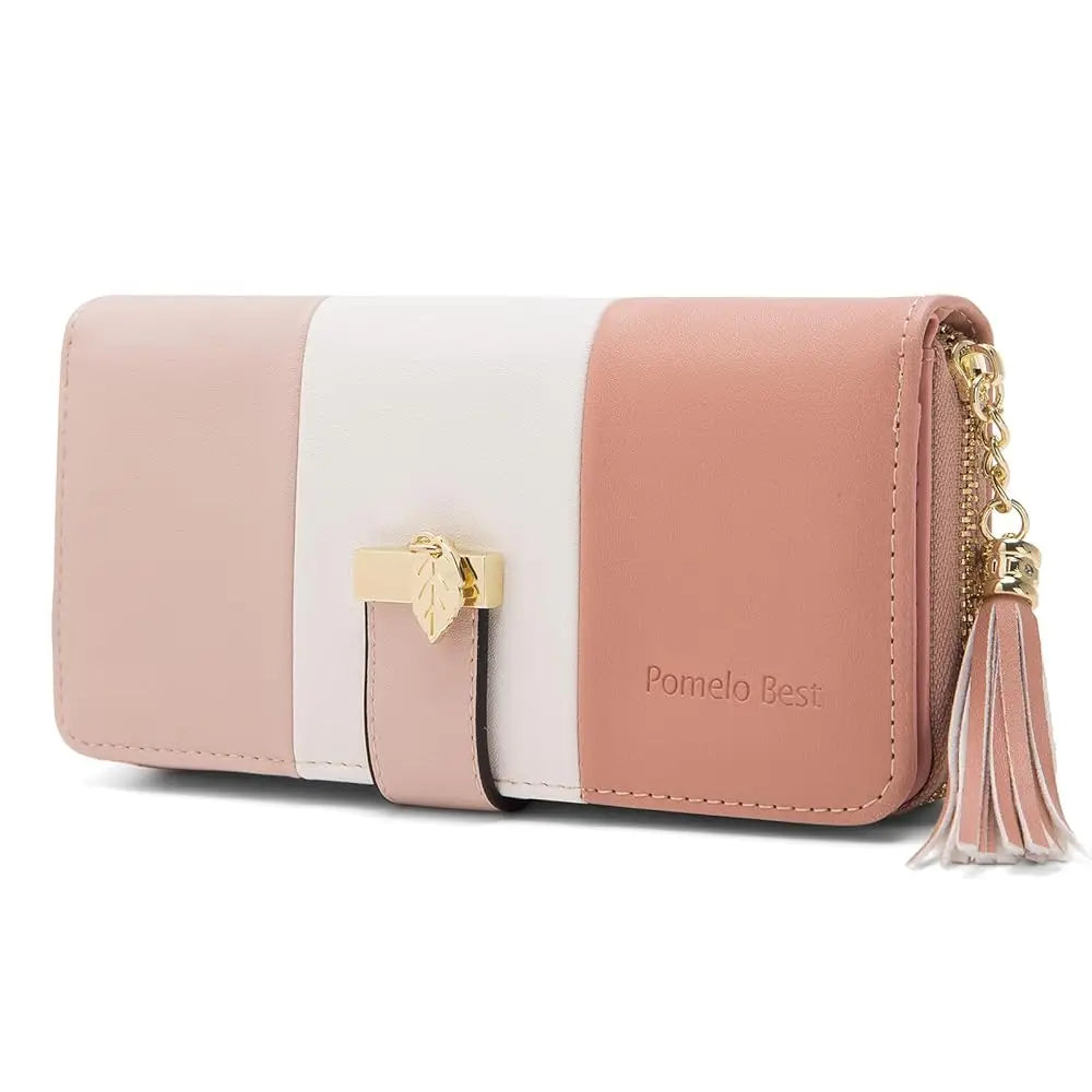 Latest Fashion Zipper Wallets large capacity Purses PU Leather Billfold Wallet