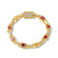 Colorful Zircon Bracelet Jewelry Fashion 18K Plated Gold
