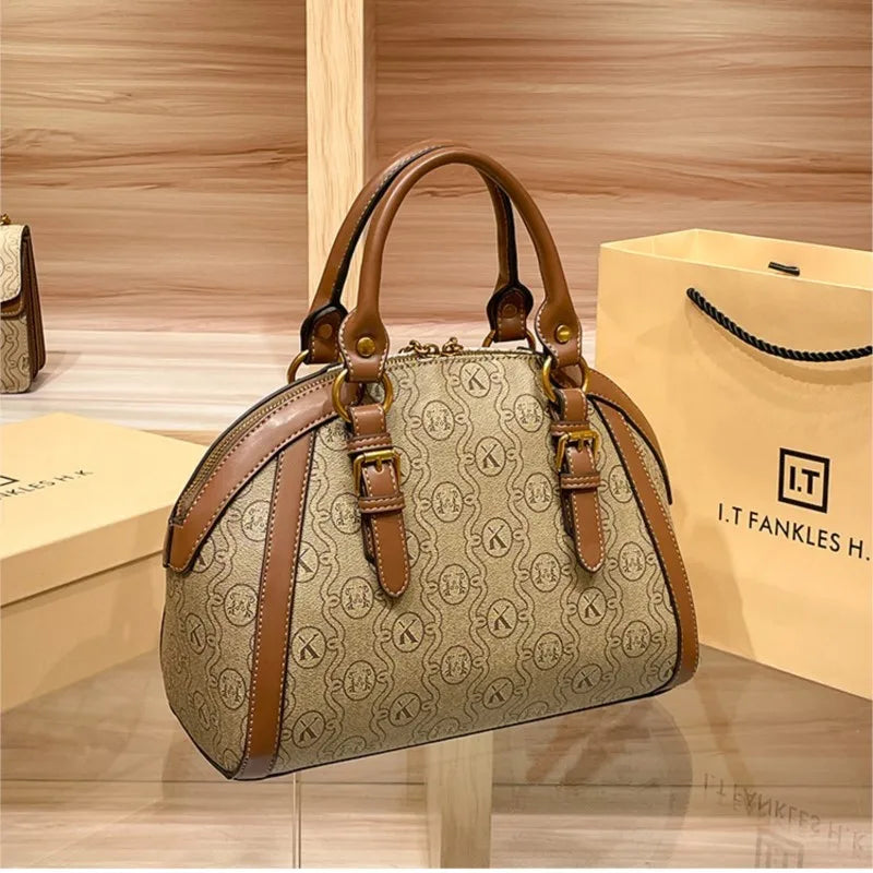 Fashionable and luxurious brand handbag leather shoulder bag