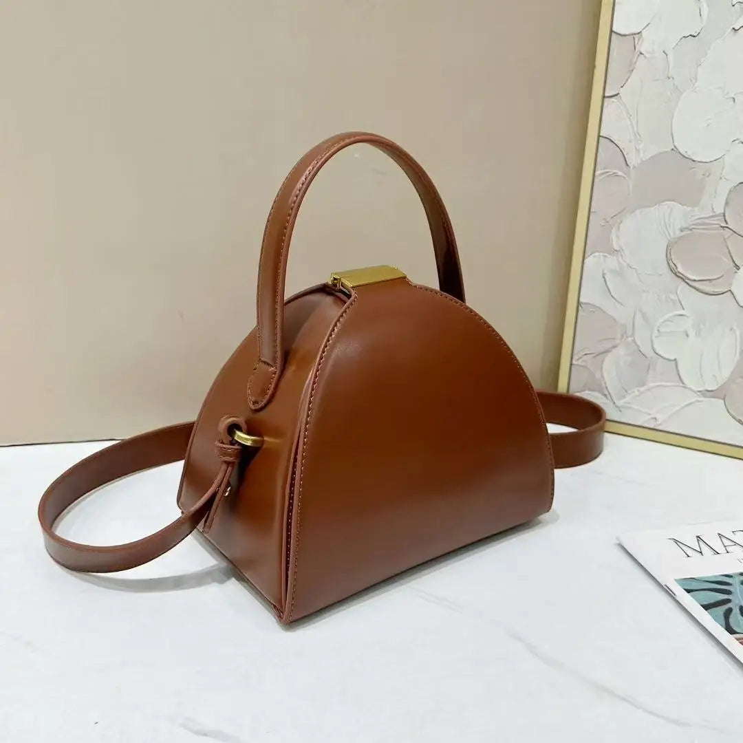 Fashion Niche Design Semi-circular Box Shape Crossbody Bag
