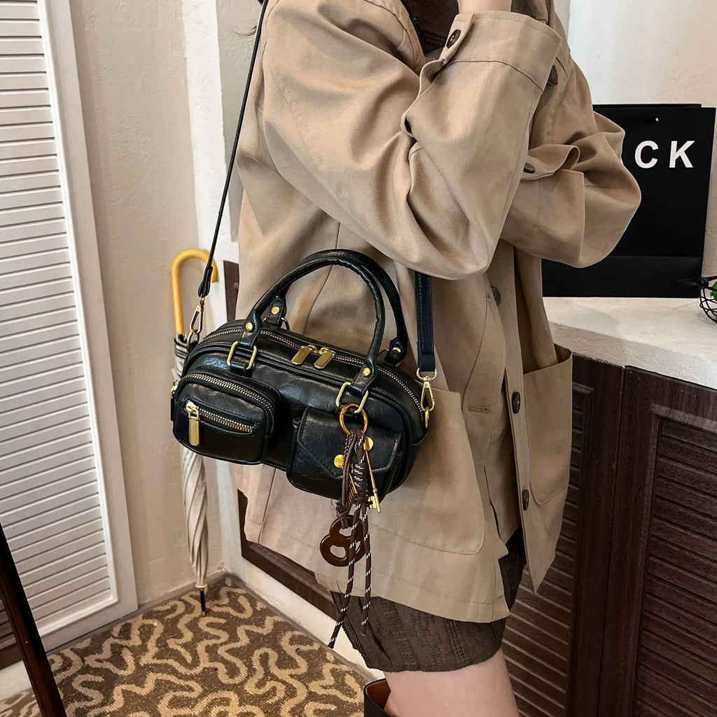 Vintage Style Boston Bag Fashion Handbags Shoulder Bags
