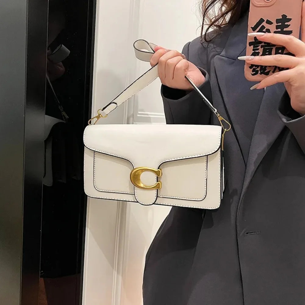 Premium Texture Versatile Multi-Compartment Shoulder Bag