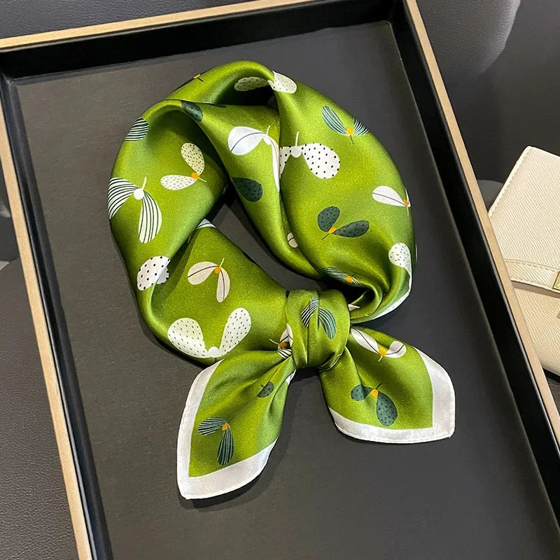 100% Real Silk Scarf Women Square Scarves Bandana
