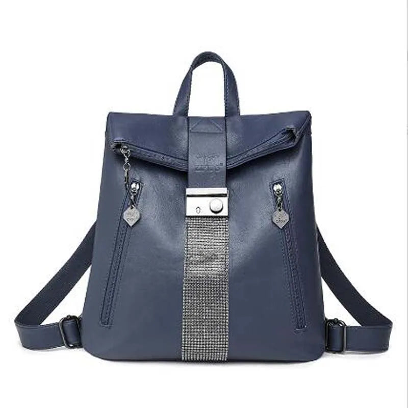 Fashionable Women Leather Backpacks Large Capacity Shoulder Bags Travel Backpack