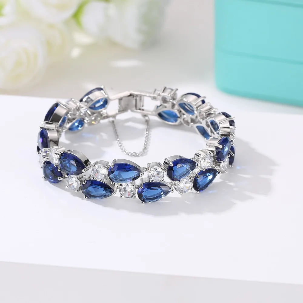 Light Luxury Style Mona Lisa Colored Zircon Luxury Fashion Bracelet Jewelry