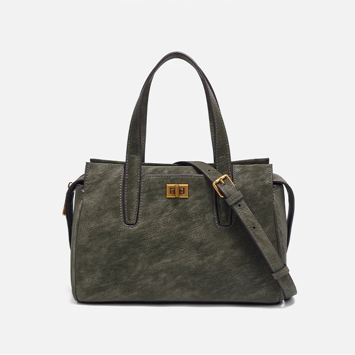 Fashionable Retro Brown Suede Handbag For Women